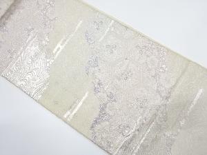 アンティーク　道長取りに古典柄・花模様織り出し袋帯（材料）